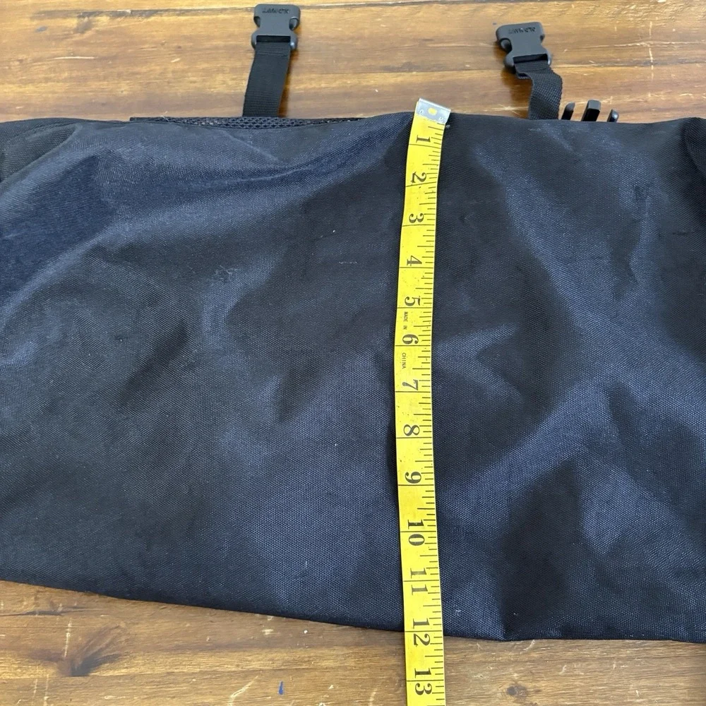 Vtg Y2K Old Navy Gym Duffle Bag Black Travel Pockets Utility 2000 - See
